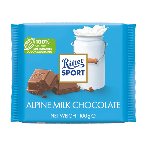 Ritter SPORT COCOA ALPINE MILK CHOCOLATE
