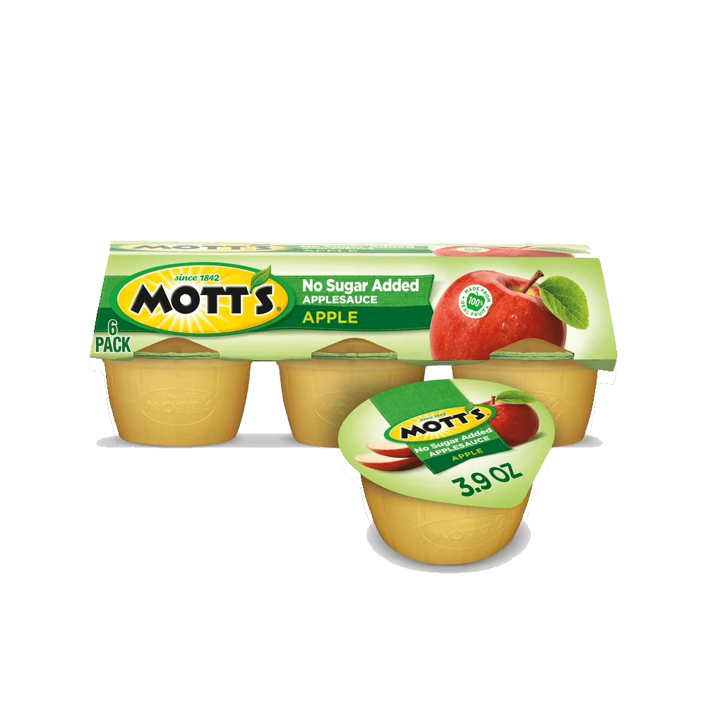 MOTT'S NO SUGAR ADDED APPLESAUCE X6