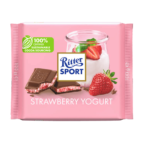 Ritter SPORT STRAWBERRY CRÈME MILK CHOCOLATE