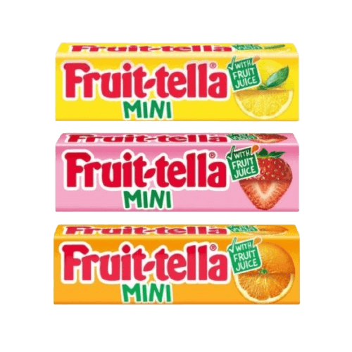 Fruit-tella mini “Мини нимбэг, жүрж, гүзээлзгэний амттай“