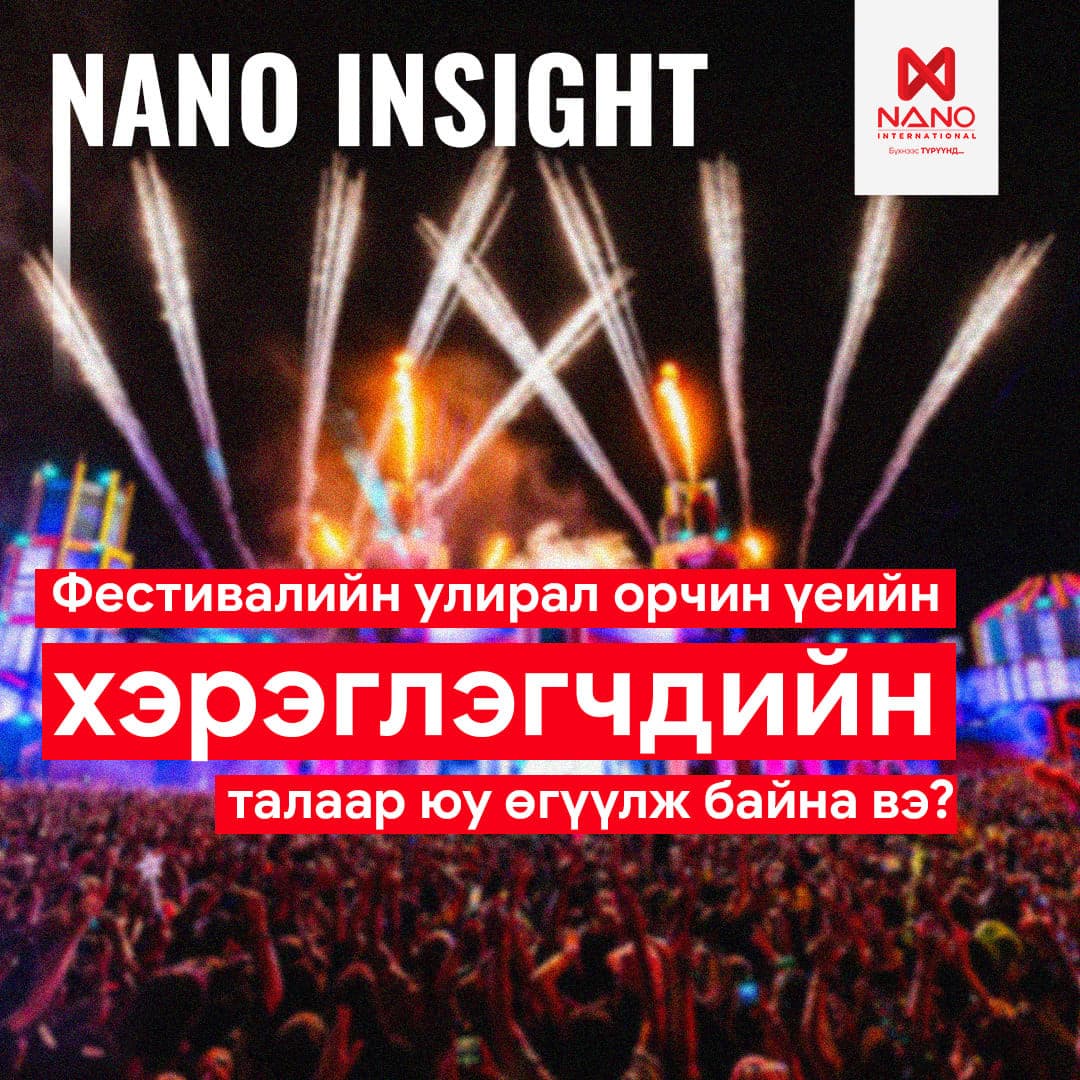 NANO INSIGHT: ФЕСТИВАЛИЙН УЛИРАЛ ОРЧИН ҮЕИЙН ХЭРЭГЛЭГЧДИЙН ТАЛААР ЮУ ӨГҮҮЛЖ БАЙНА ВЭ?